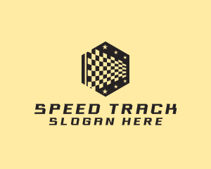 Racing Race Flag  logo design