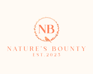 Floral Bird Nature Decoration logo design