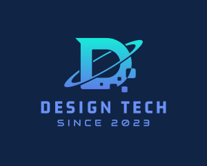 Tech Eclipse Letter D logo design