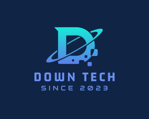 Tech Eclipse Letter D logo design