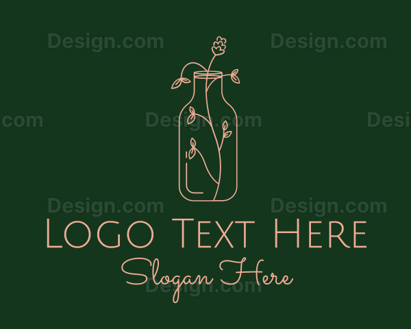 Apothecary Flower Bottle Logo