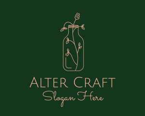 Apothecary Flower Bottle logo design