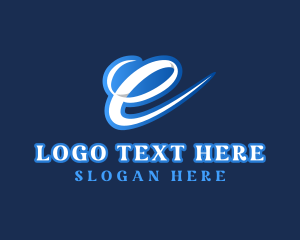 Elegant Gradient Script logo