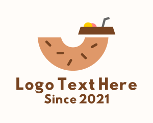 Donut Dessert Drink  logo