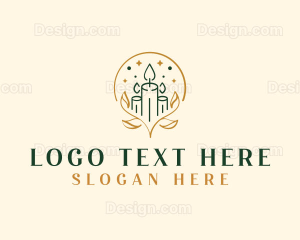 Simple Elegant Candle Logo