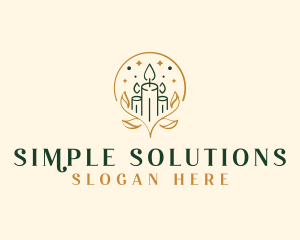 Simple Elegant Candle logo design