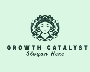 Botanical Nature Woman logo design