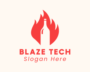 Blazing Wine Fire Bottle logo