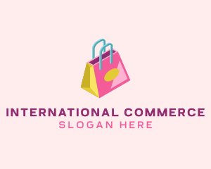 Isometric Shopping Bag logo design