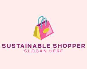 Isometric Shopping Bag logo design