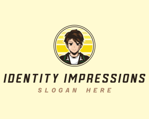 Anime Gamer Character logo