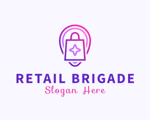 Locator Shopping Bag  logo design