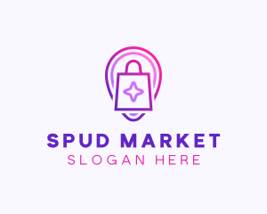 Locator Shopping Bag  logo design