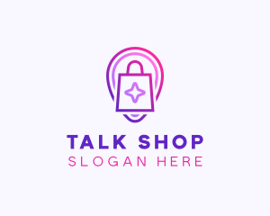 Locator Shopping Bag  logo design