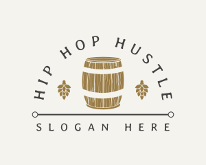 Hops Beer Barrel Brewery logo design