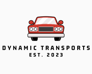 Retro Car Transport logo design