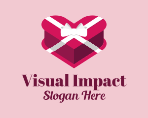 Heart Gift Box  logo design