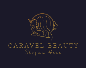 Gold Beauty Hairstyling logo design