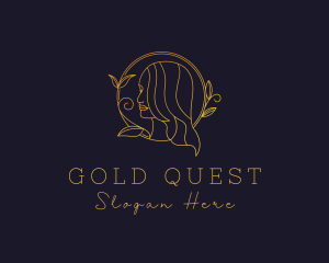 Gold Beauty Hairstyling logo design