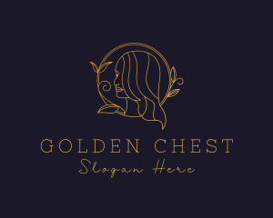 Gold Beauty Hairstyling logo design