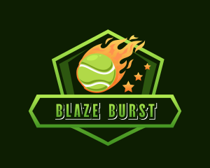 Flame Tennis Ball logo design