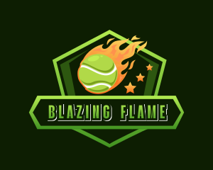 Flame Tennis Ball logo design