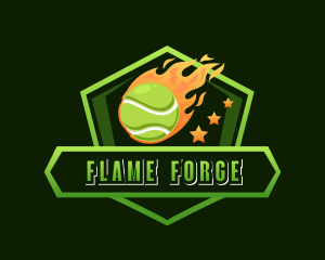 Flame Tennis Ball logo design