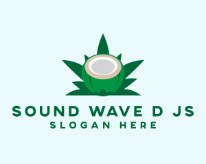 Tropical Coconut Leaf Logo