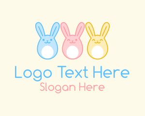 Happy Easter Egg Bunnies  logo