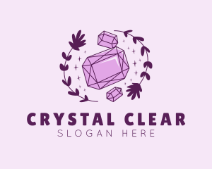 Luxury Amethyst Crystal logo design