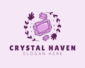 Luxury Amethyst Crystal logo design