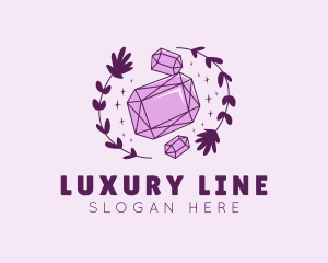 Luxury Amethyst Crystal logo design