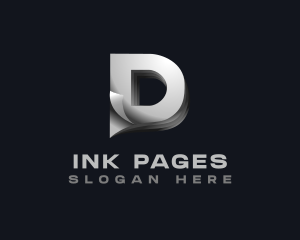 Paper Page Letter D logo