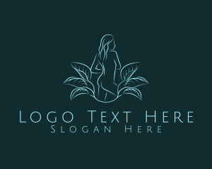 Natural Feminine Leaf logo