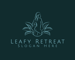 Natural Feminine Leaf Logo