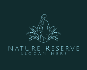 Natural Feminine Leaf logo design