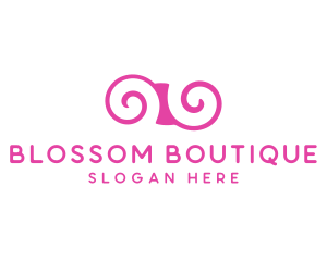 Feminine Swirl Boutique logo design