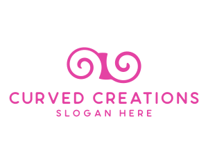 Feminine Swirl Boutique logo design