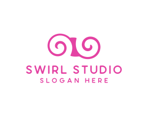 Feminine Swirl Boutique logo design