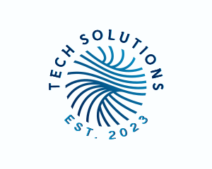 Tech Company Waves logo design