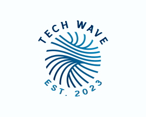 Tech Company Waves logo design