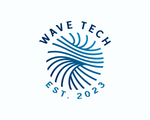 Tech Company Waves logo design