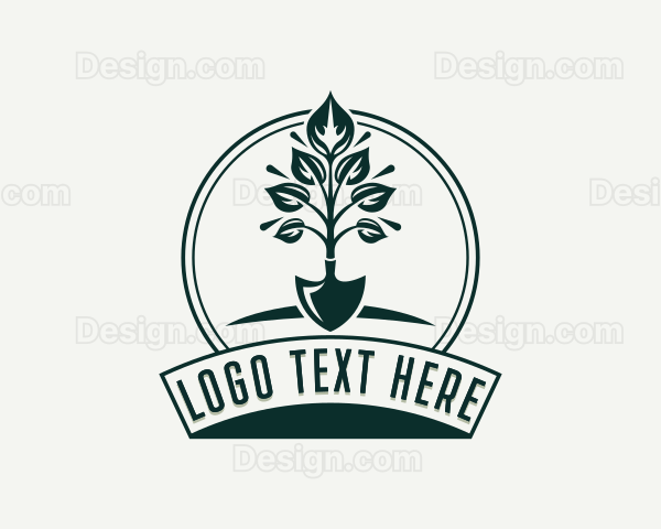 Shovel Plant Gardening Logo