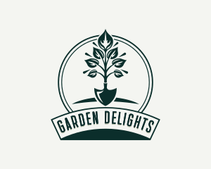 Shovel Plant Gardening logo design