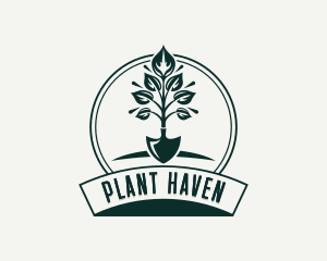 Shovel Plant Gardening logo design