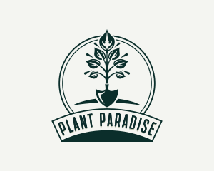 Shovel Plant Gardening logo design