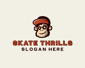 Snapback Sunglasses Monkey logo design