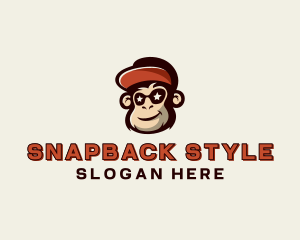 Snapback Sunglasses Monkey logo design