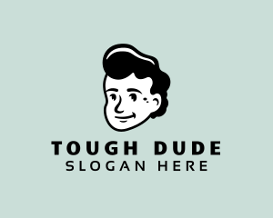 Retro Dude Character logo