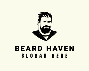 Beard Barber Man logo design